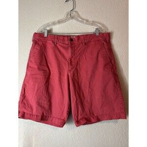 Gap Shorts Mens 36 Essential Khaki 10 inch Nautical Anchor Red